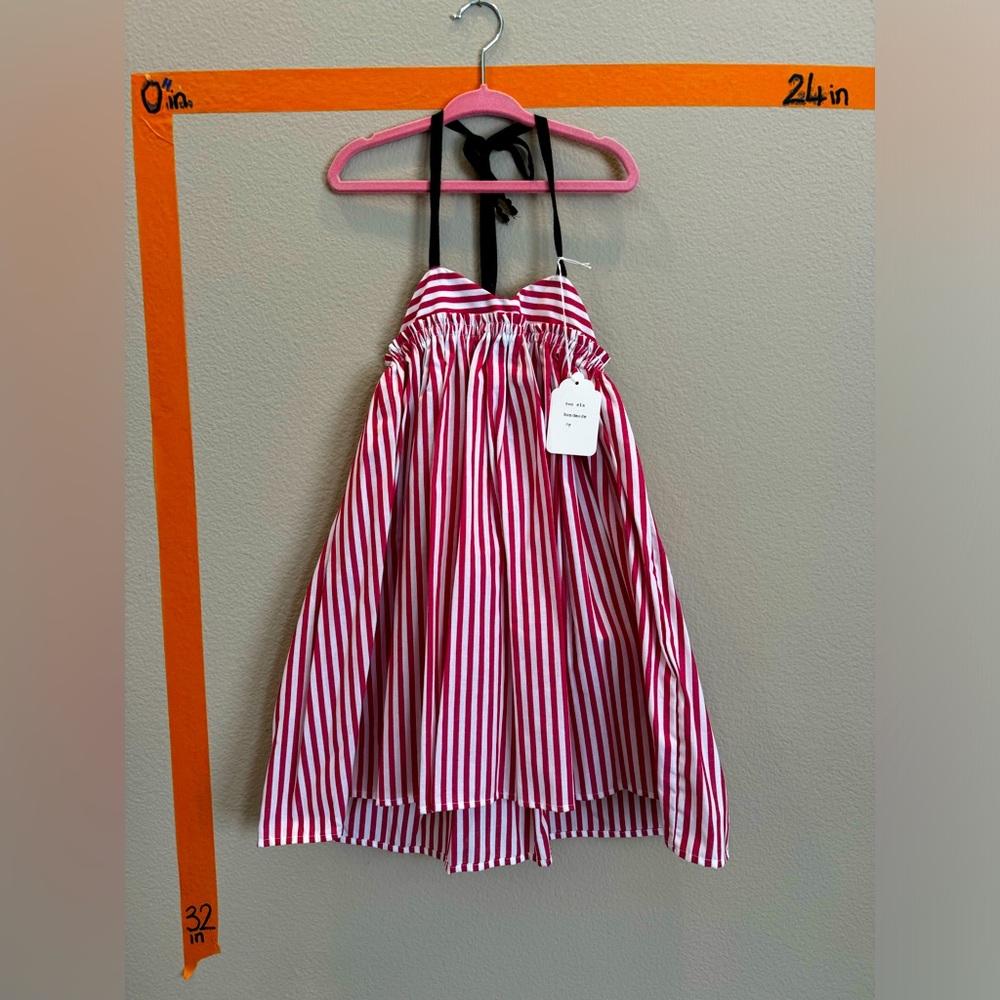 NWT Two Els linen red dress sz 3 yo